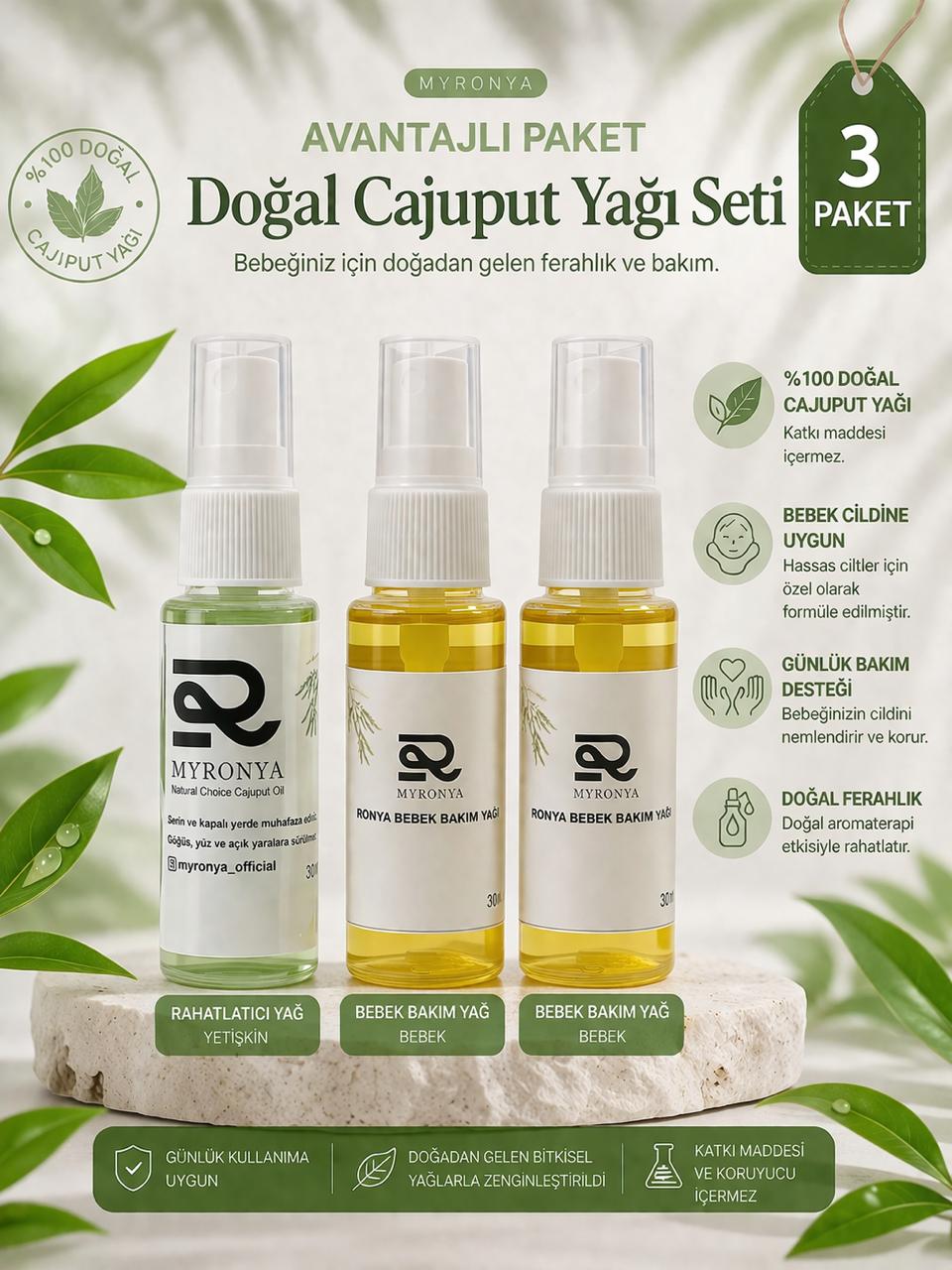  1 Adet Rahatlatıcı Yağ- 2 Adet Bebek Bakım Yağı Seti